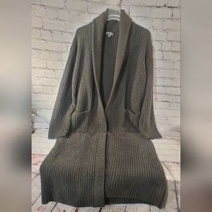 Barefoot Dreams Echo Chic Robe 3X Charcoal Grey No Belt